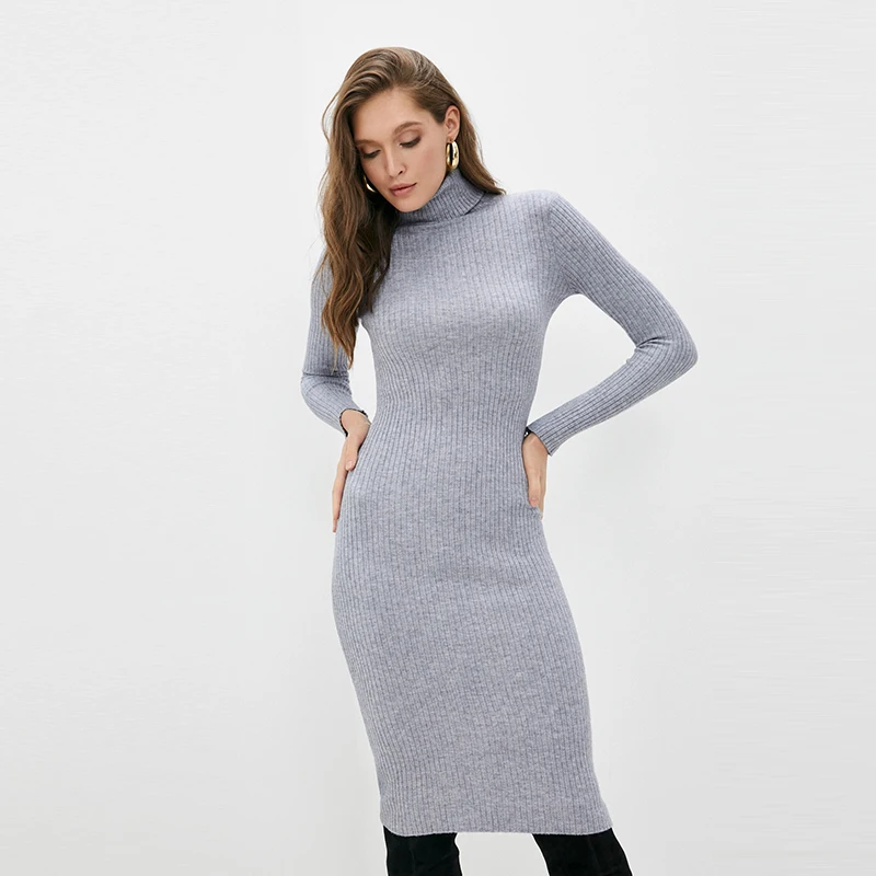 Casual Turtleneck Long Sleeve Knitted Dress Women Elegant Solid All Match Sheath Officewear Basic Simple Pullover Winter Clothes
Casual Turtleneck Long Sleeve Knitted Dress Women Elegant Solid All Match Sheath Officewear Basic Simple Pullover Winter Clothes