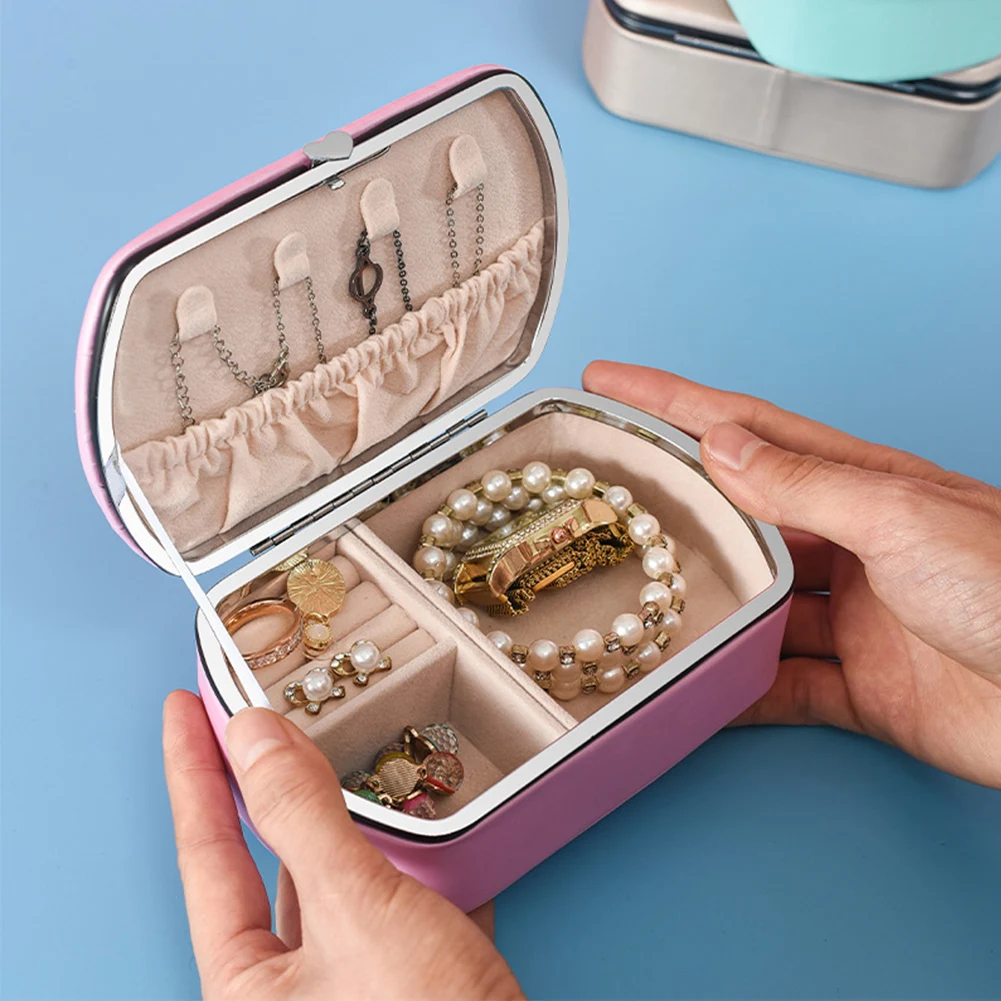 Portable Travel Mini Jewelry Box Storage Box Built-in Flannel PU Leather Jewelry Box Female Gift Travel Essential
Portable Travel Mini Jewelry Box Storage Box Built-in Flannel PU Leather Jewelry Box Female Gift Travel Essential