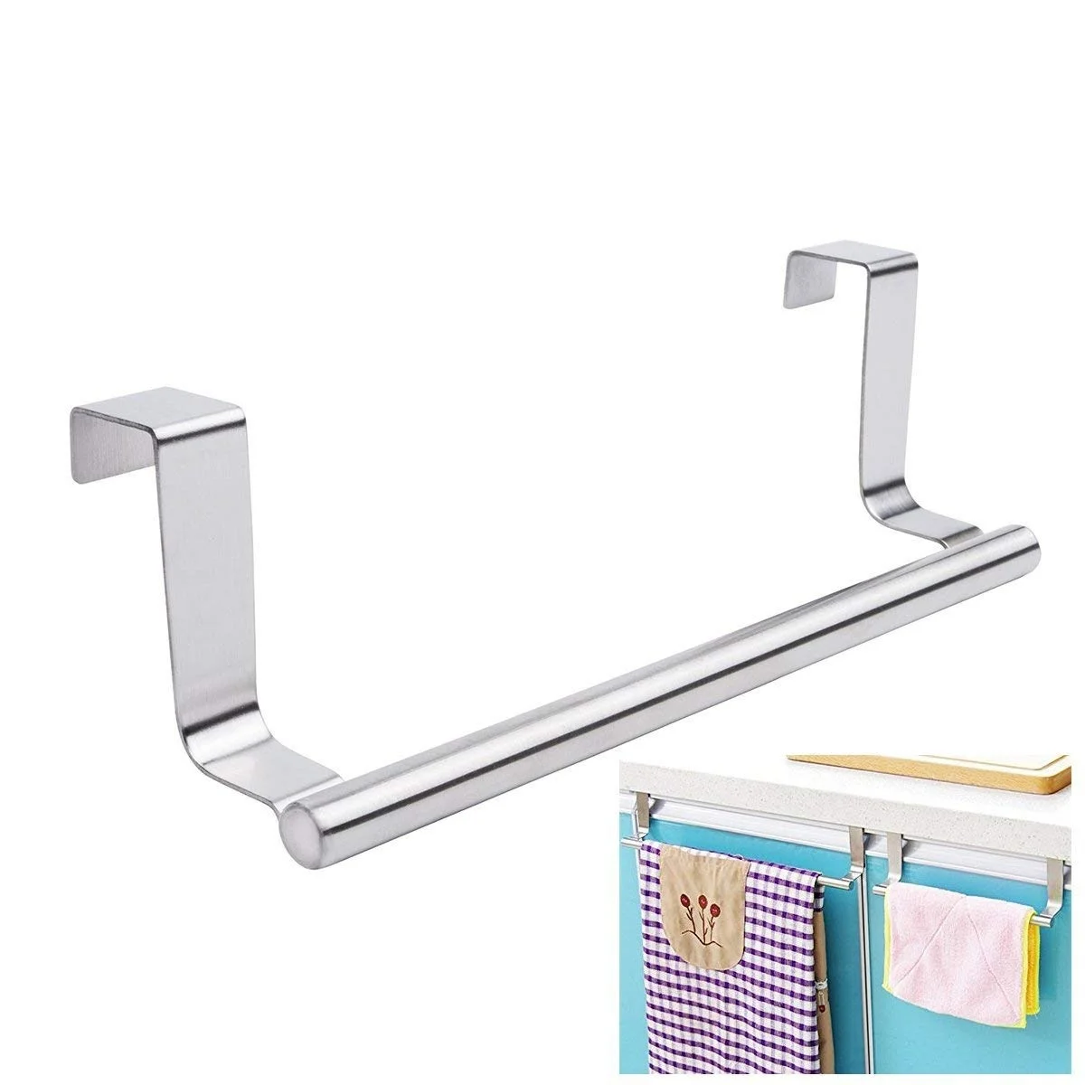 Stainless Steel Over Door Towel Rack Bar Holder Bathroom Kitchen Accessories 23cm Hanging
Stainless Steel Over Door Towel Rack Bar Holder Bathroom Kitchen Accessories 23cm Hanging