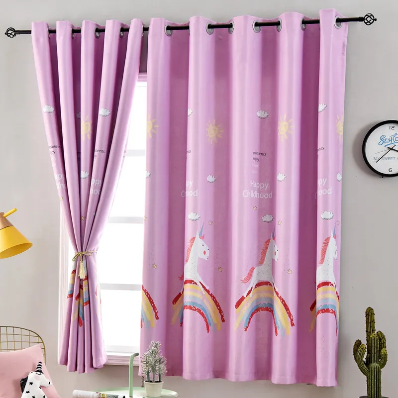 Nordic Rainbow Horse Kids Curtain Blackout Curtains for Children's Bedroom Short Curtain
Nordic Rainbow Horse Kids Curtain Blackout Curtains for Children's Bedroom Short Curtain
