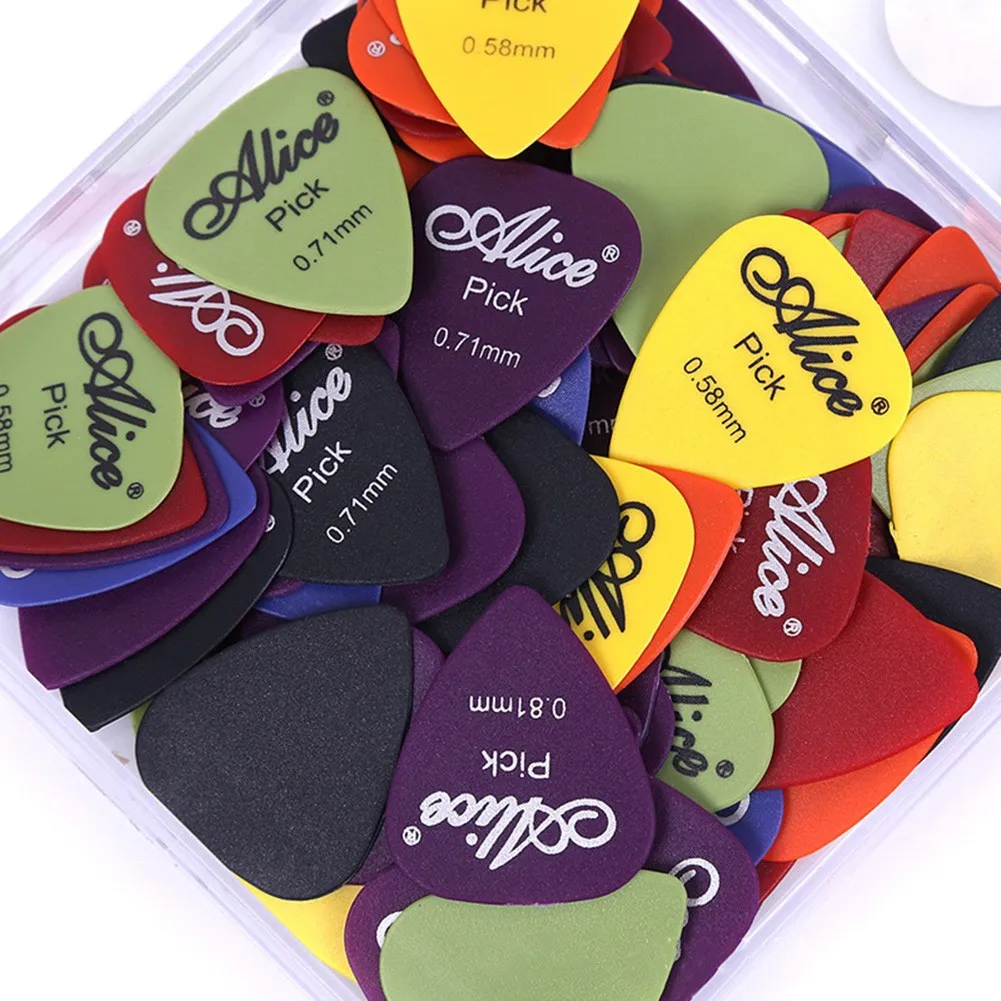 100Pcs Guitar Picks Shrapnel Acoustic Electric Plectrums 0.58 0.71 0.81 0.96 1.2 1.5mm For Amps Ukelele Basses Accessories Parts
100Pcs Guitar Picks Shrapnel Acoustic Electric Plectrums 0.58 0.71 0.81 0.96 1.2 1.5mm For Amps Ukelele Basses Accessories Parts
