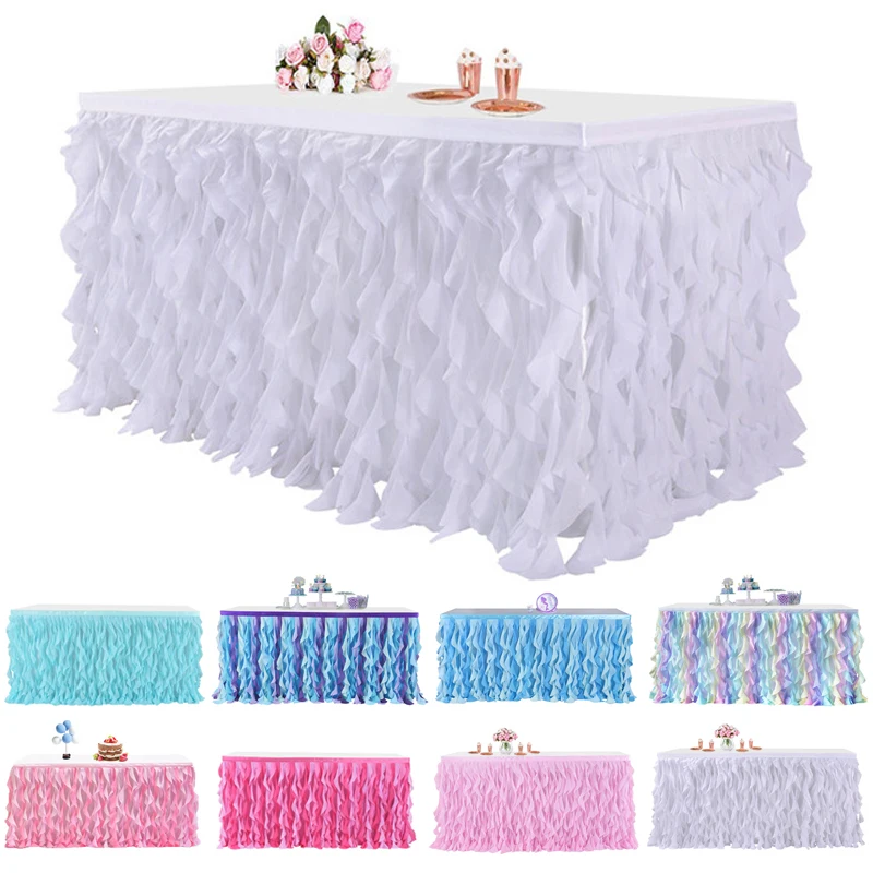 Curly Willow Design Table Skirt Tulle Tutu White Table Skirts for Wedding Birthday Baby Shower Party Decorations Table Skirting
Curly Willow Design Table Skirt Tulle Tutu White Table Skirts for Wedding Birthday Baby Shower Party Decorations Table Skirting