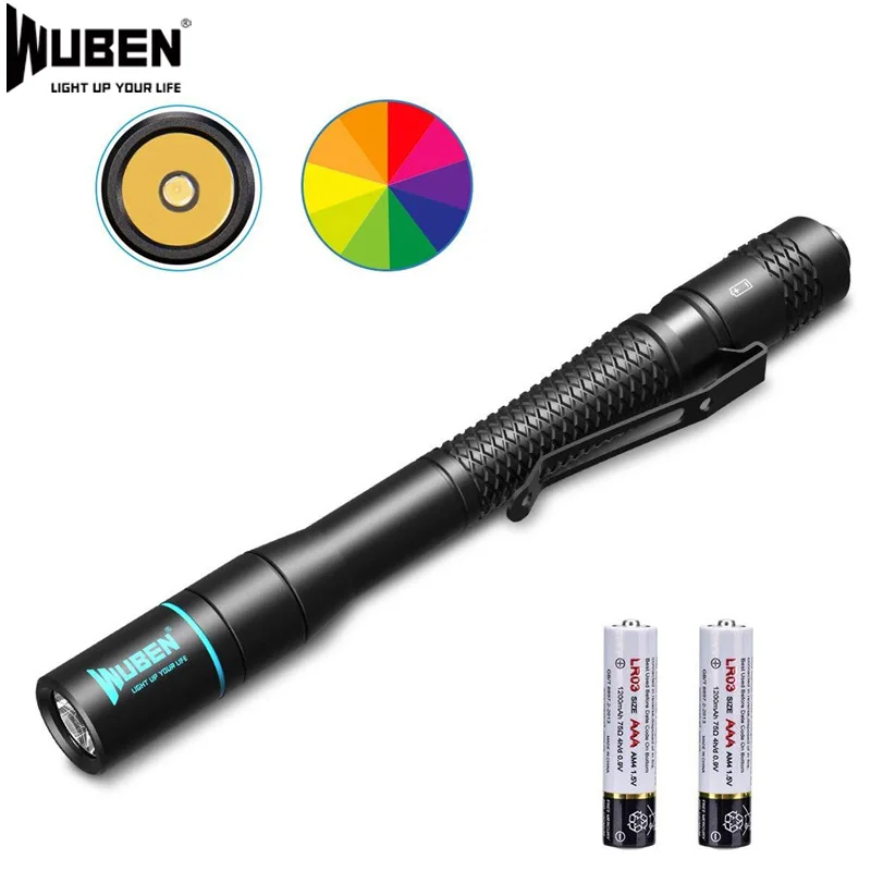 WUBEN E19 Flashlight High CRI Military Grade Finish 200 Lumens 4 Lighting Modes With 2*AAA Battery Medical Light Pen Light
WUBEN E19 Flashlight High CRI Military Grade Finish 200 Lumens 4 Lighting Modes With 2*AAA Battery Medical Light Pen Light