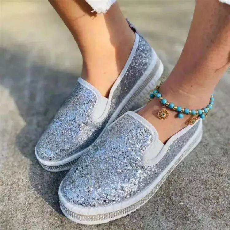Crystal Diamonds Women Flats Bling Woman Shoes Rhinestone Ladies Casual Shoes Round Toe Slip-on Platform Shoes
Crystal Diamonds Women Flats Bling Woman Shoes Rhinestone Ladies Casual Shoes Round Toe Slip-on Platform Shoes