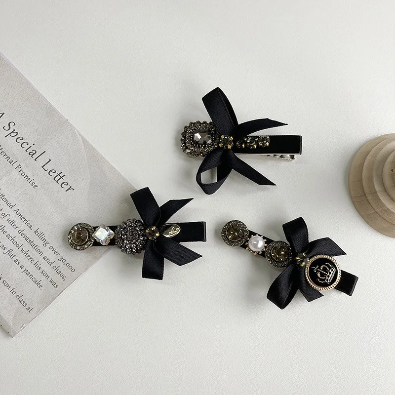 New France Black Bow Pearl Hair Accessories Hair Clips Pins Elegant Daily Bowknot Imitation Pearl Headwear Barrettes Spring Clip
New France Black Bow Pearl Hair Accessories Hair Clips Pins Elegant Daily Bowknot Imitation Pearl Headwear Barrettes Spring Clip