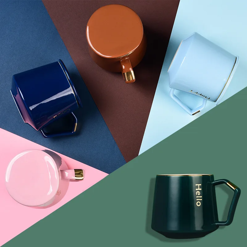 Ceramic Mug Creative Ins Solid Color with Handle and Spoon Nordic Coffee Cup Office Flower Tea Cup Couple Water Cup
Ceramic Mug Creative Ins Solid Color with Handle and Spoon Nordic Coffee Cup Office Flower Tea Cup Couple Water Cup