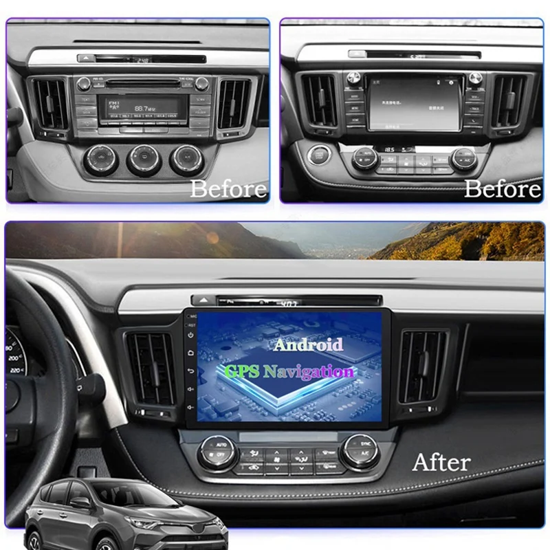 10 Inch 2 Din Android 10.0 Car MP5 Player Stereo Radio 2+16GB Wifi Bluetooth GPS Navigation for Toyota RAV4 2013-2018
10 Inch 2 Din Android 10.0 Car MP5 Player Stereo Radio 2+16GB Wifi Bluetooth GPS Navigation for Toyota RAV4 2013-2018