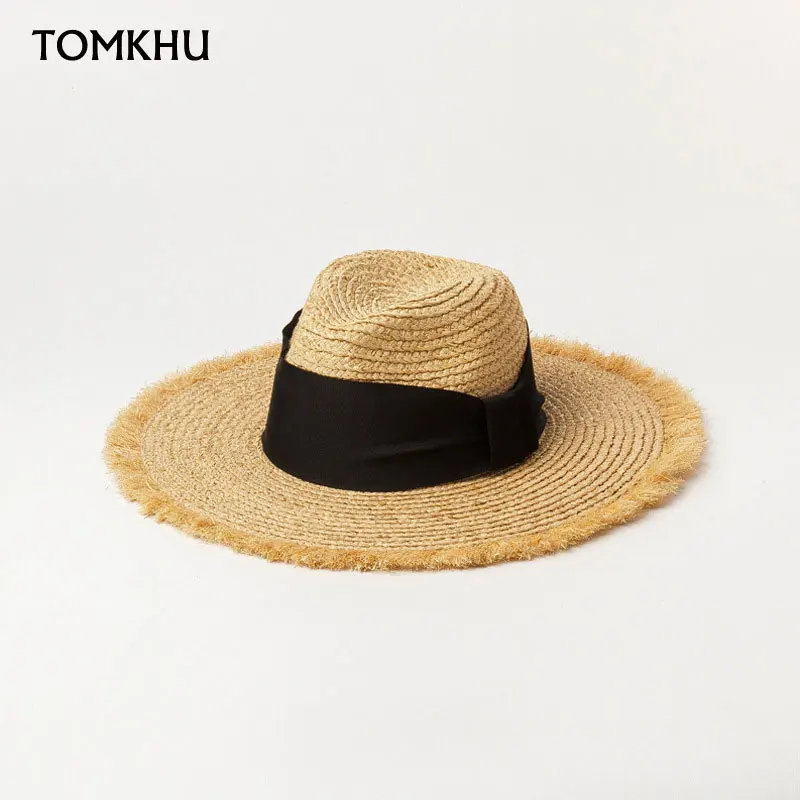 New Panama Bow Ribbon Rafia Straw Hat Handmade Jazz Hats For Women Summer Outdoor Sunscreen Wide Brim Boater Beach Sun Cap Cape
New Panama Bow Ribbon Rafia Straw Hat Handmade Jazz Hats For Women Summer Outdoor Sunscreen Wide Brim Boater Beach Sun Cap Cape