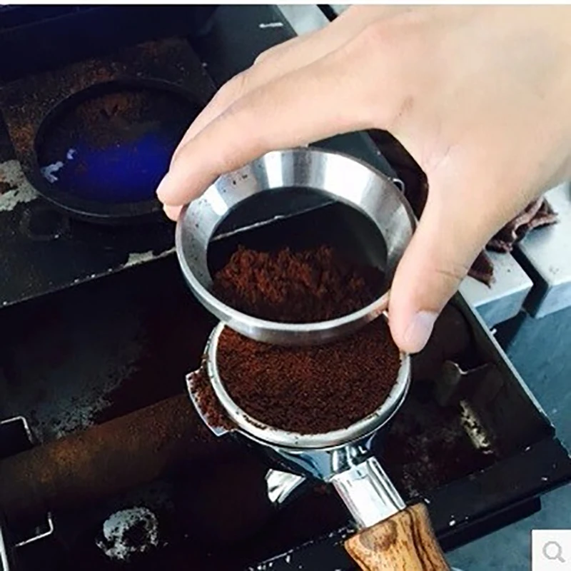 51/53/57.5/58/58.35mm Stainless Steel Intelligent Dosing Ring Brewing Bowl Coffee Powder For Espresso Barista Funnel Portafilter 
51/53/57.5/58/58.35mm Stainless Steel Intelligent Dosing Ring Brewing Bowl Coffee Powder For Espresso Barista Funnel Portafilter