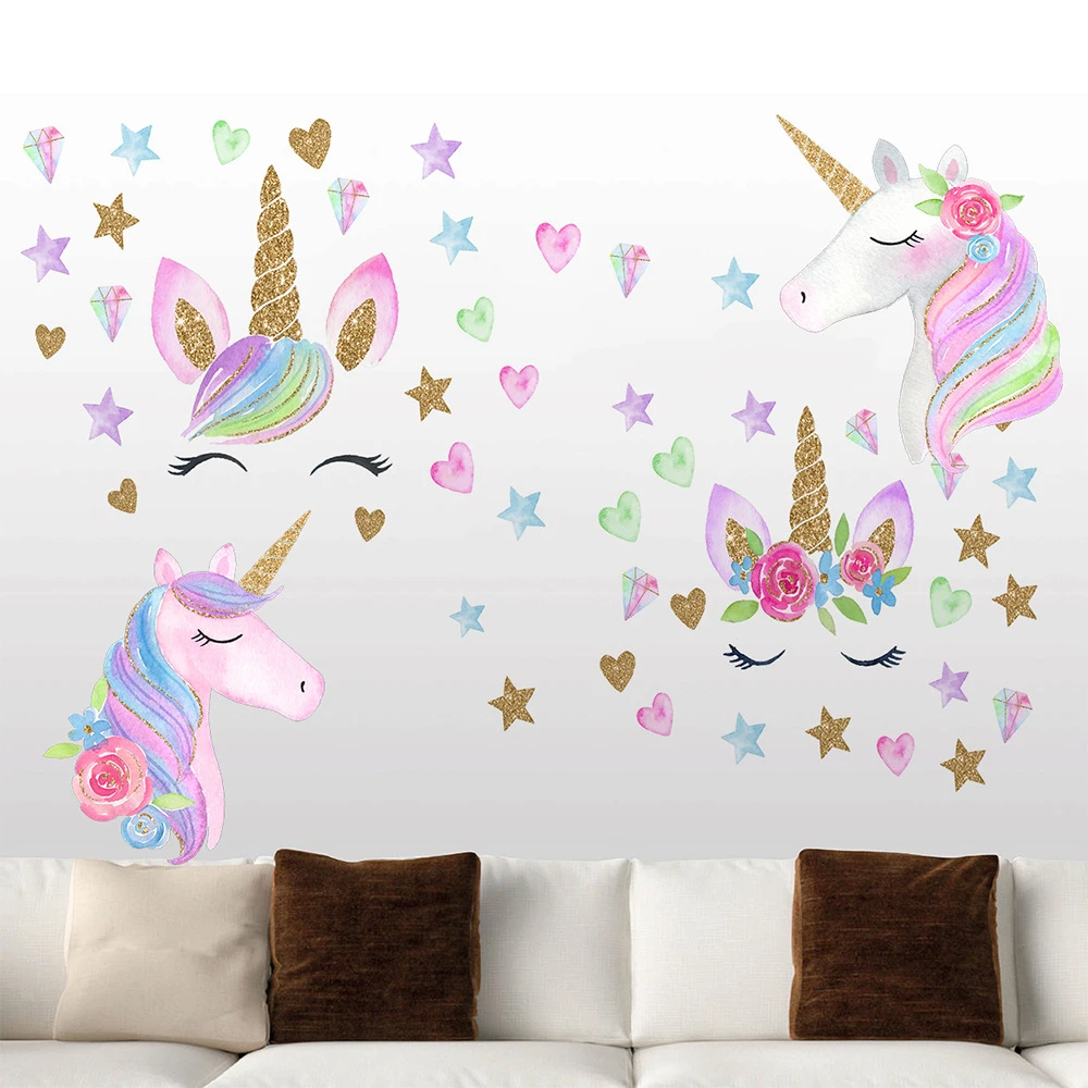 New 1 Pcs Waterproof Fairy Unicorn Star Heart Wall Stickers Removable Girls Kids Nursery Lovely Wall Stickers Home Room Decor
New 1 Pcs Waterproof Fairy Unicorn Star Heart Wall Stickers Removable Girls Kids Nursery Lovely Wall Stickers Home Room Decor