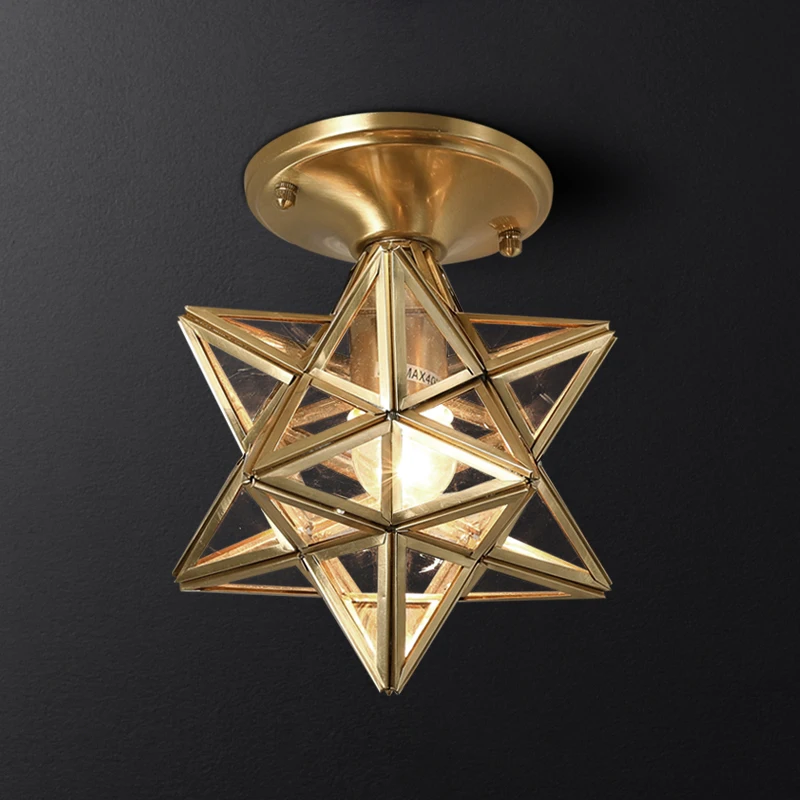 Aisle corridor porch American European style copper lamp modern minimalist Nordic light luxury ins wind star lamp ceiling lamp
Aisle corridor porch American European style copper lamp modern minimalist Nordic light luxury ins wind star lamp ceiling lamp