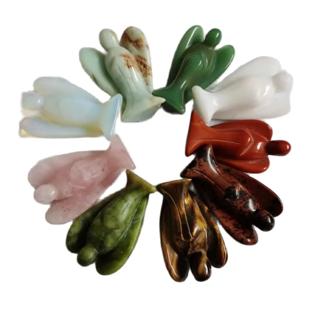 Natural crystal quartz Angel Shape Hand-made sculptures Healing Reiki Stone Mascot Figurine For Home Desk Decoration Gift
Natural crystal quartz Angel Shape Hand-made sculptures Healing Reiki Stone Mascot Figurine For Home Desk Decoration Gift