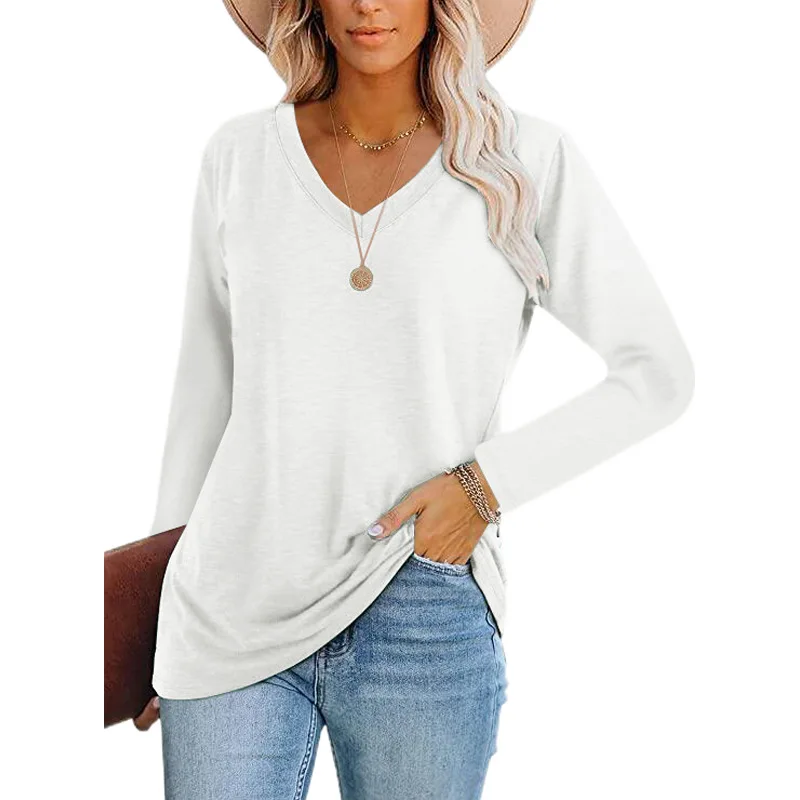Blouse Women Long Sleeve V Neck Shirt Casual Cotton Solid Color Casual Loose Pullover Oversized Tops Shirts Blusas Mujer Camisa
Blouse Women Long Sleeve V Neck Shirt Casual Cotton Solid Color Casual Loose Pullover Oversized Tops Shirts Blusas Mujer Camisa