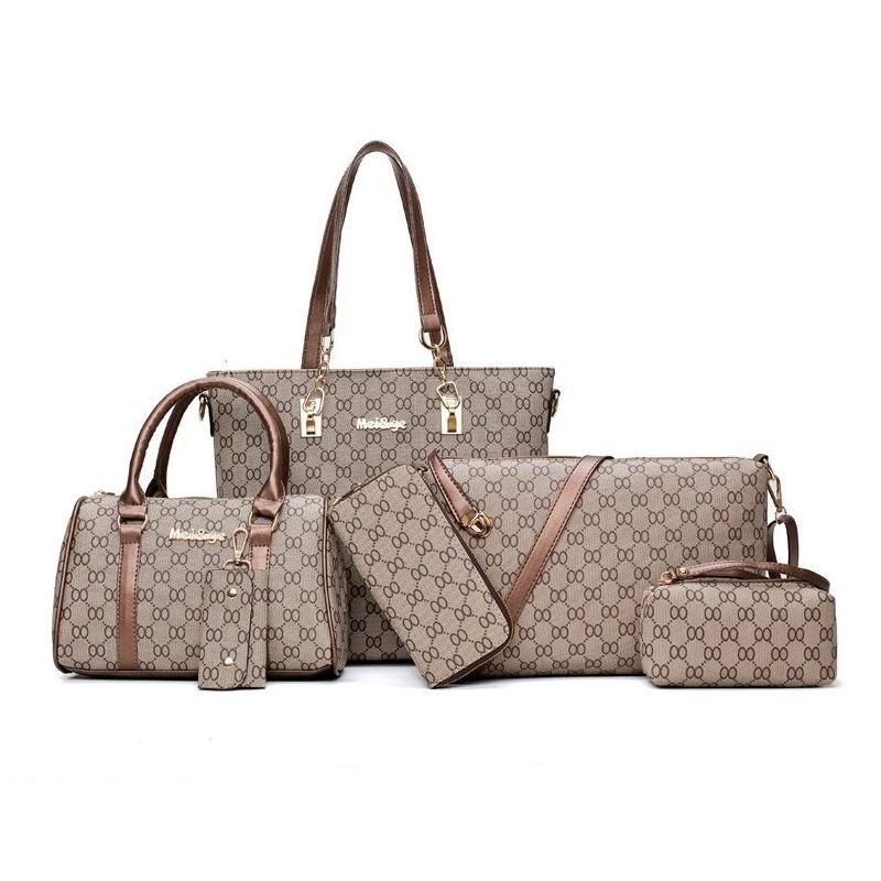 6PCS Women Tote Set Fashion PU Leather Ladies Handbag Print Messenger Shoulder Bag Wallet Bags Large Capacity Casual
6PCS Women Tote Set Fashion PU Leather Ladies Handbag Print Messenger Shoulder Bag Wallet Bags Large Capacity Casual