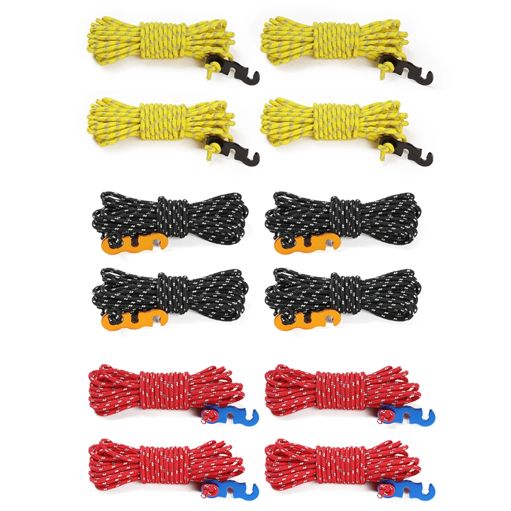 4pcs Multi-function Camping Tent Rope Paracord Outdoor Reflective Awning Cord Hiking Wind Rope Wear Resistant Umbrella Cord
4pcs Multi-function Camping Tent Rope Paracord Outdoor Reflective Awning Cord Hiking Wind Rope Wear Resistant Umbrella Cord