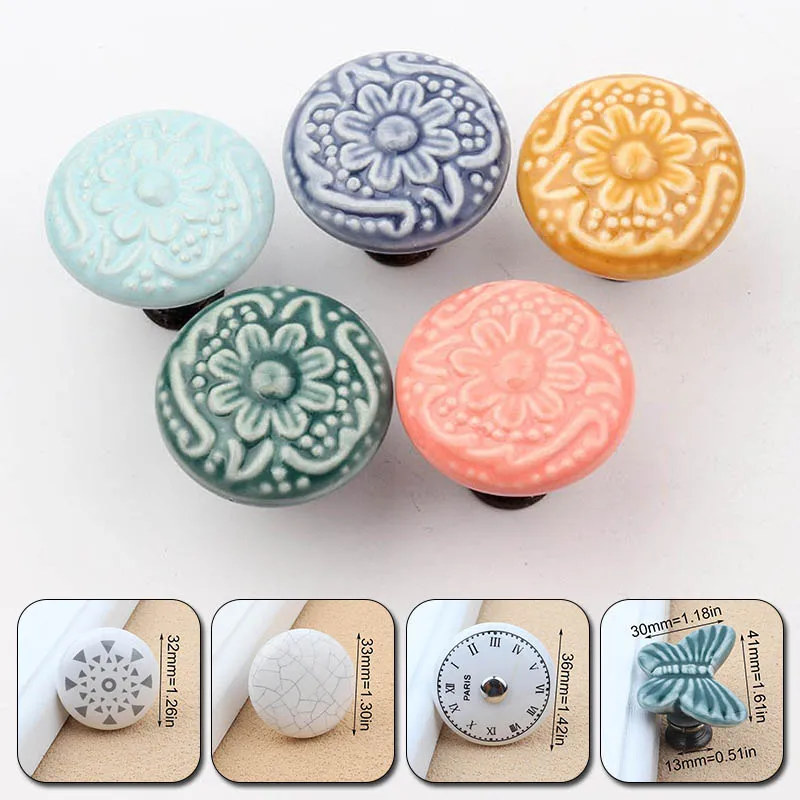 1PC Door Knob Ceramic Art Style Cupboard Drawer Pulls Wall Hanging Hook with Screws High Quality Furniture Home Decoration
1PC Door Knob Ceramic Art Style Cupboard Drawer Pulls Wall Hanging Hook with Screws High Quality Furniture Home Decoration