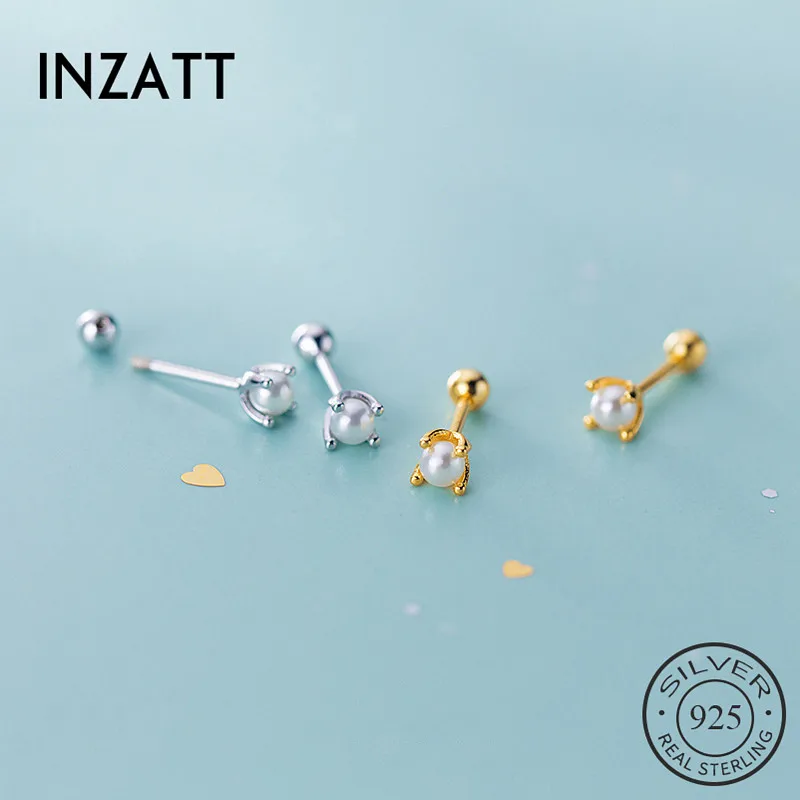 INZATT Real 925 Sterling Silver Minimalist Pearl Round Stud Earrings For Fashion Women Fine Jewelry Bohemian Accessories Gift
INZATT Real 925 Sterling Silver Minimalist Pearl Round Stud Earrings For Fashion Women Fine Jewelry Bohemian Accessories Gift