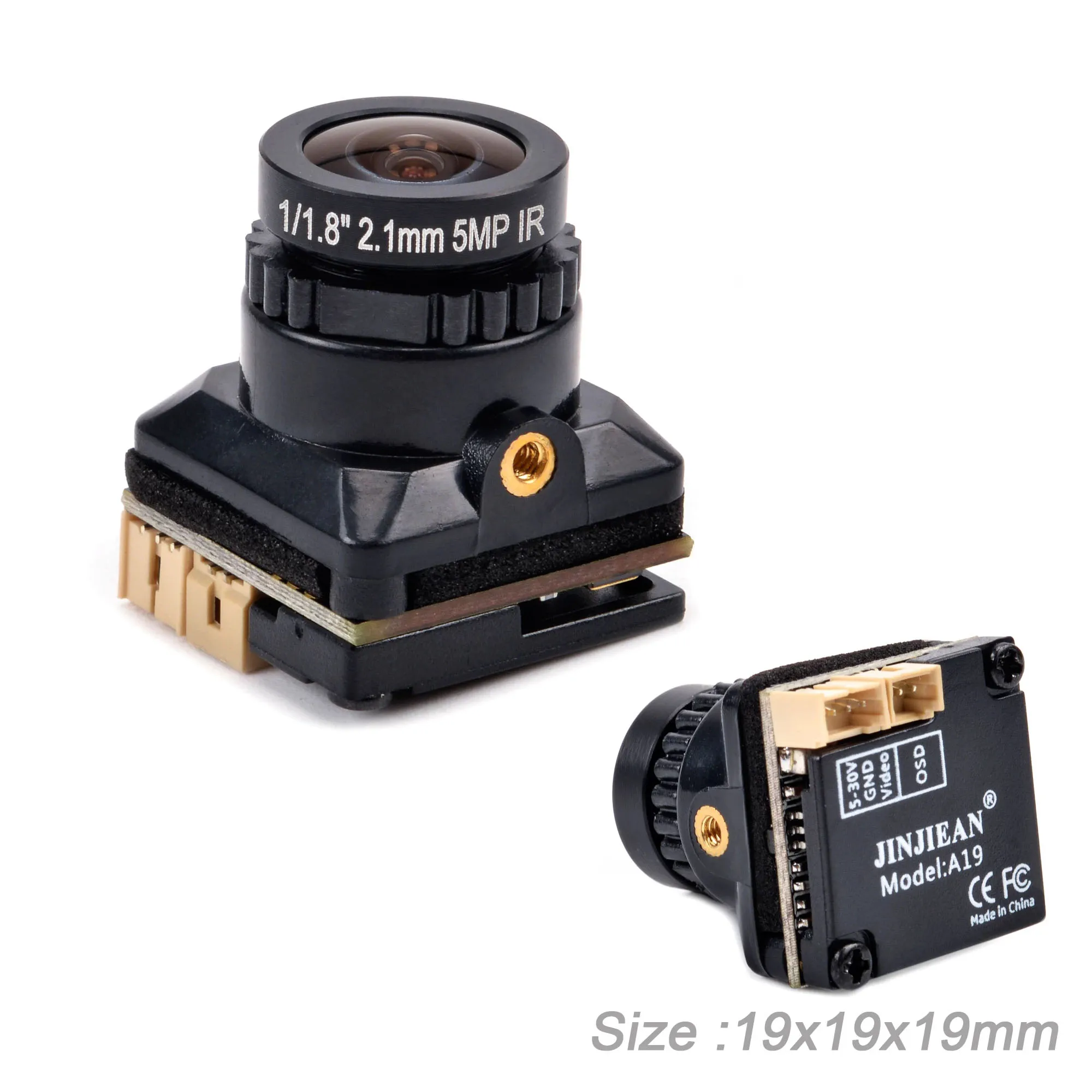 Mini cmara FPV 1/3 CMOS 1500TVL B19, lente de 2,1mm PAL / NTSC con OSD de potencia interna ajustable 5V-30 para Dron de carrera
Mini cmara FPV 1/3 CMOS 1500TVL B19, lente de 2,1mm PAL / NTSC con OSD de potencia interna ajustable 5V-30 para Dron de carrera