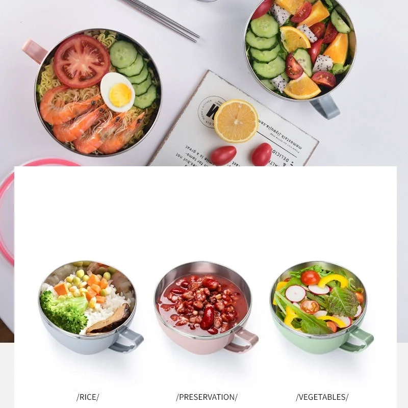 1000ml/1200ml Noodle Bowl Korean Style Multipurpose Instant Noodle With Lid Handle Stainless Steel Safe Durable For Office Home
1000ml/1200ml Noodle Bowl Korean Style Multipurpose Instant Noodle With Lid Handle Stainless Steel Safe Durable For Office Home