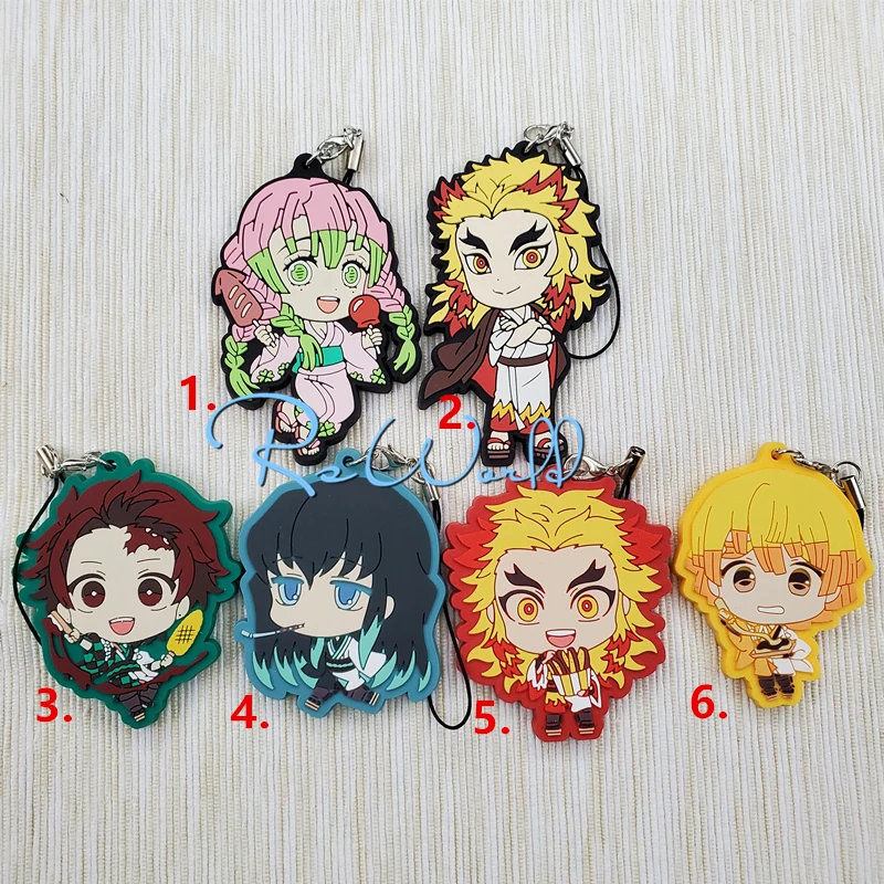 Demon Slayer, Kimetsu no Yaiba, оригинальная японская аниме-фигурка, Резиновая, силиконовая, мобильный телефон, брелок с подвесками, ремешок для ключей
Demon Slayer, Kimetsu no Yaiba, оригинальная японская аниме-фигурка, Резиновая, силиконовая, мобильный телефон, брелок с подвесками, ремешок для ключей