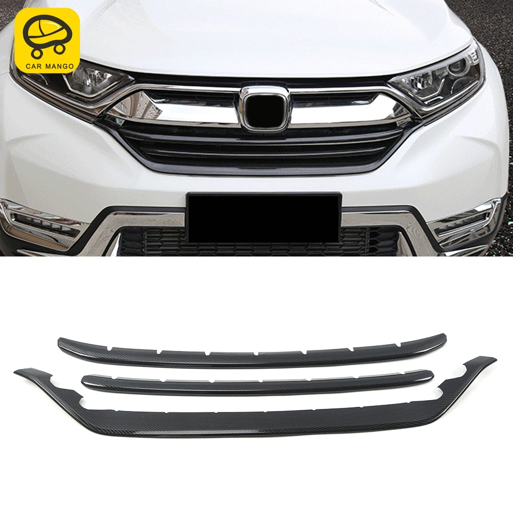 

CarManGo Car Accessories Front Grills Grille Chrome Trim Cover Frame Sticker Exterior Decoration for Honda CR-V 5th 2017-2020