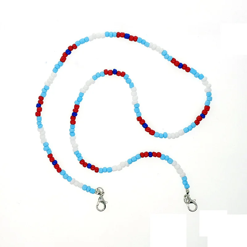 Korean fashion handmade colorful rice bead mask chain anti loss chain Necklace female accessories
Korean fashion handmade colorful rice bead mask chain anti loss chain Necklace female accessories