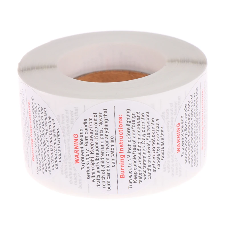 500 Pieces / Roll Of Candle Safety Warning Label Can Waterproof Wax Melting Safety Label Candle Can Sticker
500 Pieces / Roll Of Candle Safety Warning Label Can Waterproof Wax Melting Safety Label Candle Can Sticker