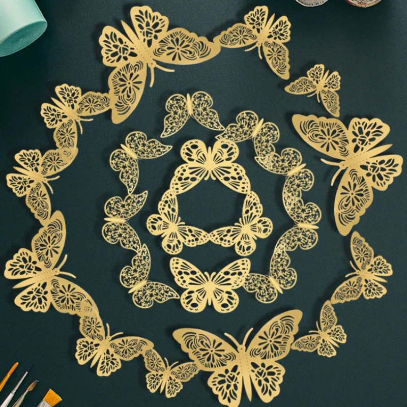 2021 Hollow 3D Three-dimensional Butterfly Wall Paste Home Simulation Double-sided Decoration Butterfly Children Wall Sticker 
2021 Hollow 3D Three-dimensional Butterfly Wall Paste Home Simulation Double-sided Decoration Butterfly Children Wall Sticker