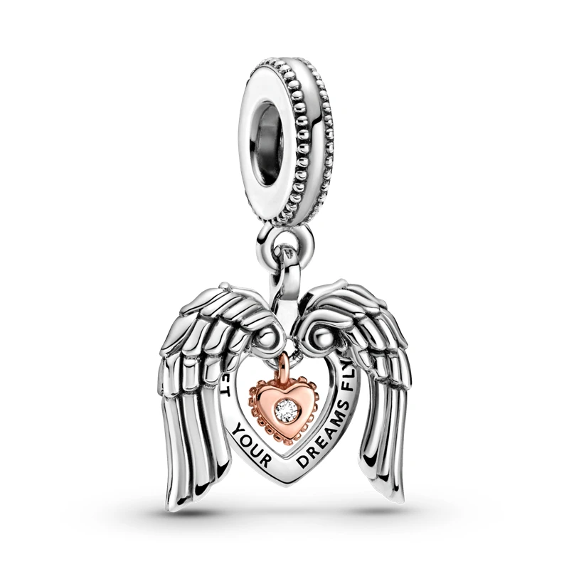 The New 925 Sterling Silver Angel Wings & Heart Dangle Charm Beads Fit Original Pandora Bracelet Necklace Silver 925 Jewelry
The New 925 Sterling Silver Angel Wings & Heart Dangle Charm Beads Fit Original Pandora Bracelet Necklace Silver 925 Jewelry