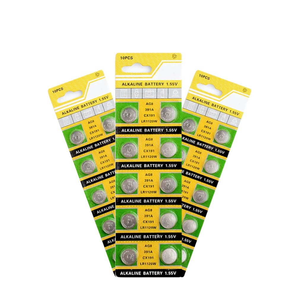 AG8 391 SR1120W SR55 TR1120 Alkaline Coin Cell Button Batteries For Watch x30 Alkaline Battery AG8 LR1120 191 V381 V391
AG8 391 SR1120W SR55 TR1120 Alkaline Coin Cell Button Batteries For Watch x30 Alkaline Battery AG8 LR1120 191 V381 V391