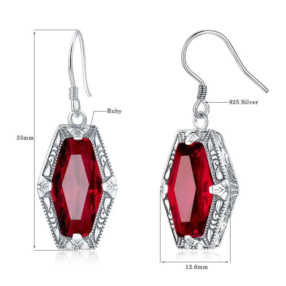 Women Drop Earrings Sparking Red Ruby Sterling Silver Dangle Earring Romantic Elegant Silver Jewelry For Women Wedding Gift Hot
Women Drop Earrings Sparking Red Ruby Sterling Silver Dangle Earring Romantic Elegant Silver Jewelry For Women Wedding Gift Hot