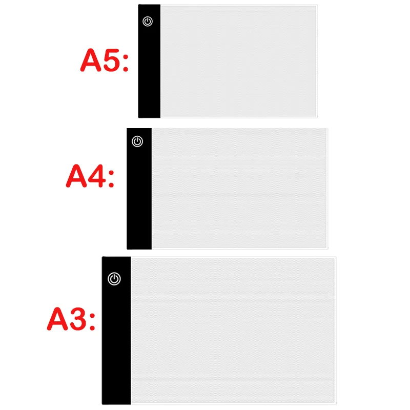 A2 A4/A3 Size Three Level Dimmable Led Light Pad,Tablet Eye Protection Easier for Diamond Painting Embroidery Tools Accessories
A2 A4/A3 Size Three Level Dimmable Led Light Pad,Tablet Eye Protection Easier for Diamond Painting Embroidery Tools Accessories