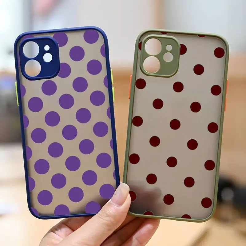 Polka Dot Love Heart Phone Case matte transparent For Clear Funda sapphire iPhone 7 8 x xs xr 11 12 pro plus max mini
Polka Dot Love Heart Phone Case matte transparent For Clear Funda sapphire iPhone 7 8 x xs xr 11 12 pro plus max mini
