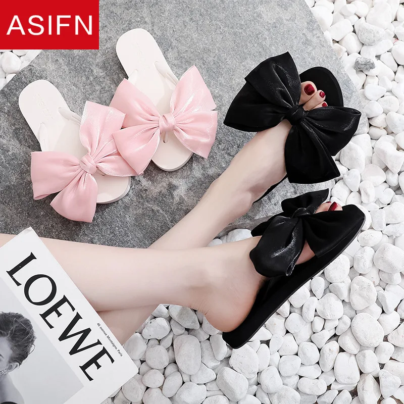 ASIFN Women's Slippers Cute Lady-style Bowknot Flip Flop Platform Sandals Non-slip Flat Summer Fashion Flip Flops Wholesale
ASIFN Women's Slippers Cute Lady-style Bowknot Flip Flop Platform Sandals Non-slip Flat Summer Fashion Flip Flops Wholesale