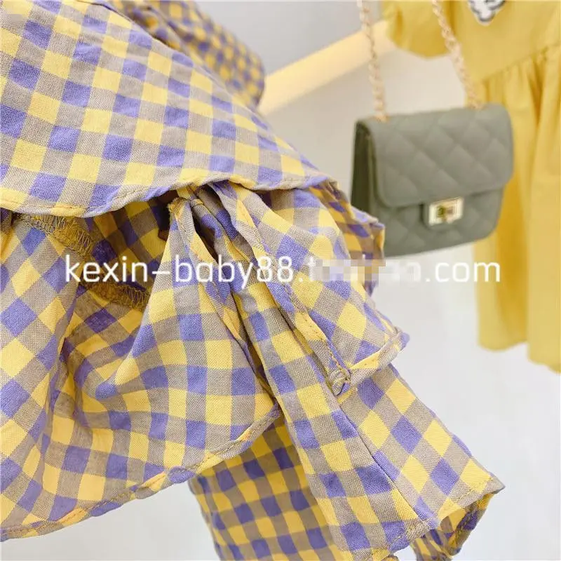 Fashion Teenager Summer Girls Princess 2Pcs Clothes Sets Plaid Flying Sleeves Tops Blouse+Folds Skirt Set Kids Suit Children
Fashion Teenager Summer Girls Princess 2Pcs Clothes Sets Plaid Flying Sleeves Tops Blouse+Folds Skirt Set Kids Suit Children