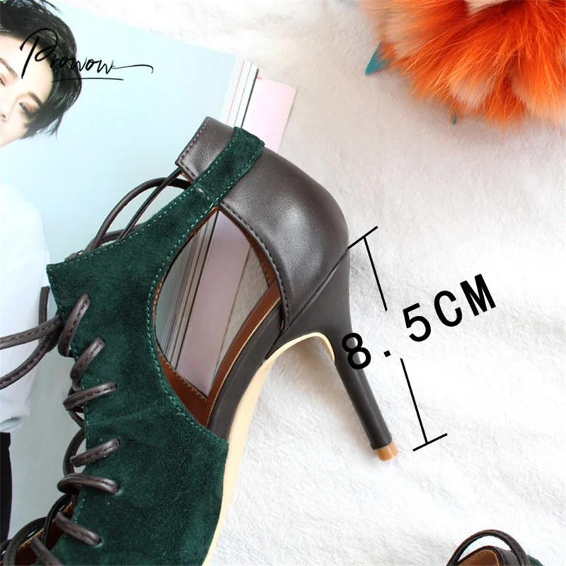 Prowow Fashion Style Spring Summer Kid Suede Women Sandals Pointed Toe Lace Up Thin High Heel Ladies Sandals Party Shoes Woman
Prowow Fashion Style Spring Summer Kid Suede Women Sandals Pointed Toe Lace Up Thin High Heel Ladies Sandals Party Shoes Woman