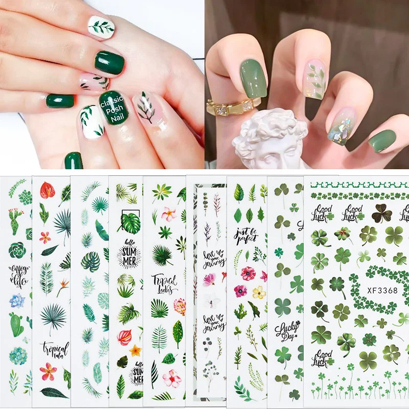 3D Green Leaf Stickers Nail Decals Spring Nail Art Stickers Decal For Manicure Decoration Nail Art Slider Adhesive Tip
3D Green Leaf Stickers Nail Decals Spring Nail Art Stickers Decal For Manicure Decoration Nail Art Slider Adhesive Tip