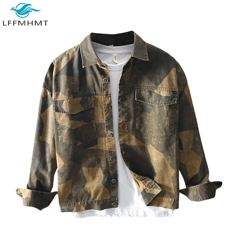 Men Spring Autumn Fashion Long Sleeve Lapel Shirts Military Style Camouflage Japan Casual Loose Cotton Harajuku Trendy Top Cloth
Men Spring Autumn Fashion Long Sleeve Lapel Shirts Military Style Camouflage Japan Casual Loose Cotton Harajuku Trendy Top Cloth