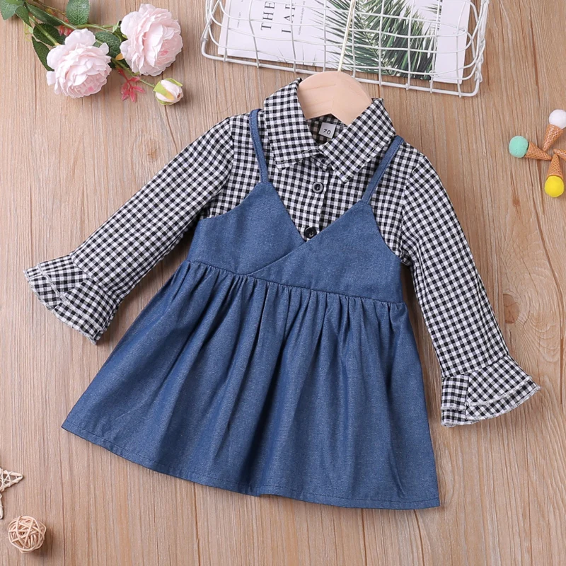 Детское платье с длинным рукавом, рубашка на весну и осень 2022, клетчатое джинсовое Повседневное платье с отложным воротником, одежда для мал...
Детское платье с длинным рукавом, рубашка на весну и осень 2022, клетчатое джинсовое Повседневное платье с отложным воротником, одежда для мал...