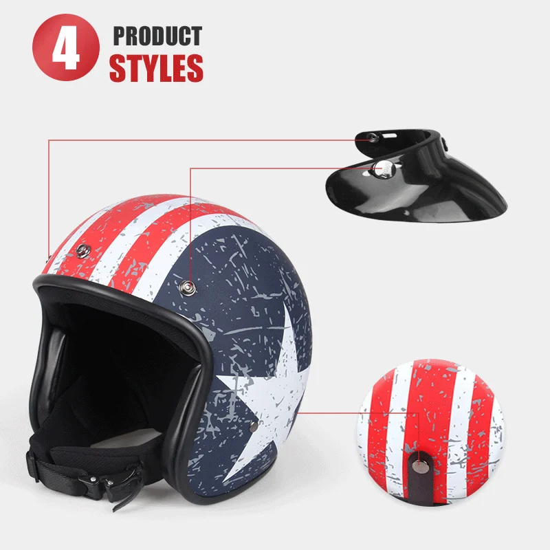 Hot Adult Motorcycle Vintage Helmet 3/4 Open Face Personalized Bubble Visor Retro Helmets Motorbike Breathable Protection Unisex
Hot Adult Motorcycle Vintage Helmet 3/4 Open Face Personalized Bubble Visor Retro Helmets Motorbike Breathable Protection Unisex