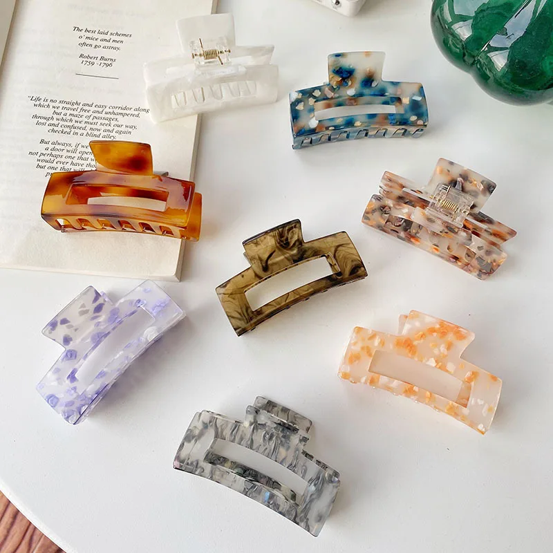 Fashion Hairpin Color Hair Clip Frosted Plate Hair Clip Back Of Head Hair Accessories Korean Style Vintage Acetate Sheet Hairpin
Fashion Hairpin Color Hair Clip Frosted Plate Hair Clip Back Of Head Hair Accessories Korean Style Vintage Acetate Sheet Hairpin