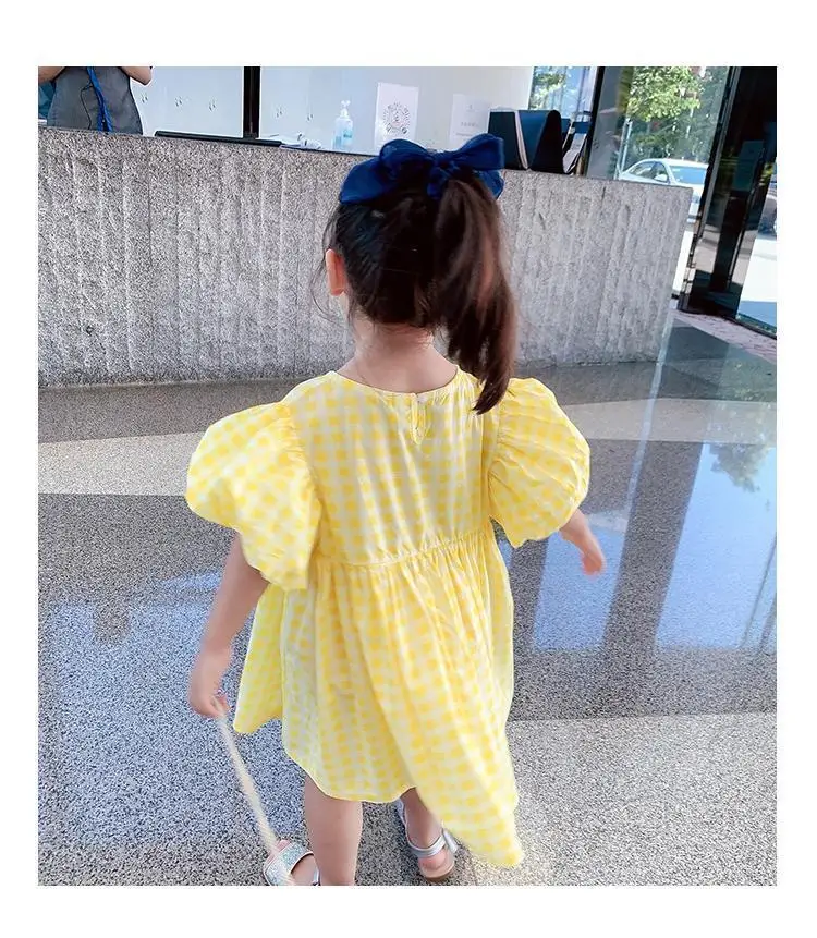 Girls Dress Summer Short Sleeve Princess Yellow plaid Dress Puff Sleeve Party Kids Dresses For Girls Vestidos Kids Costume
Girls Dress Summer Short Sleeve Princess Yellow plaid Dress Puff Sleeve Party Kids Dresses For Girls Vestidos Kids Costume