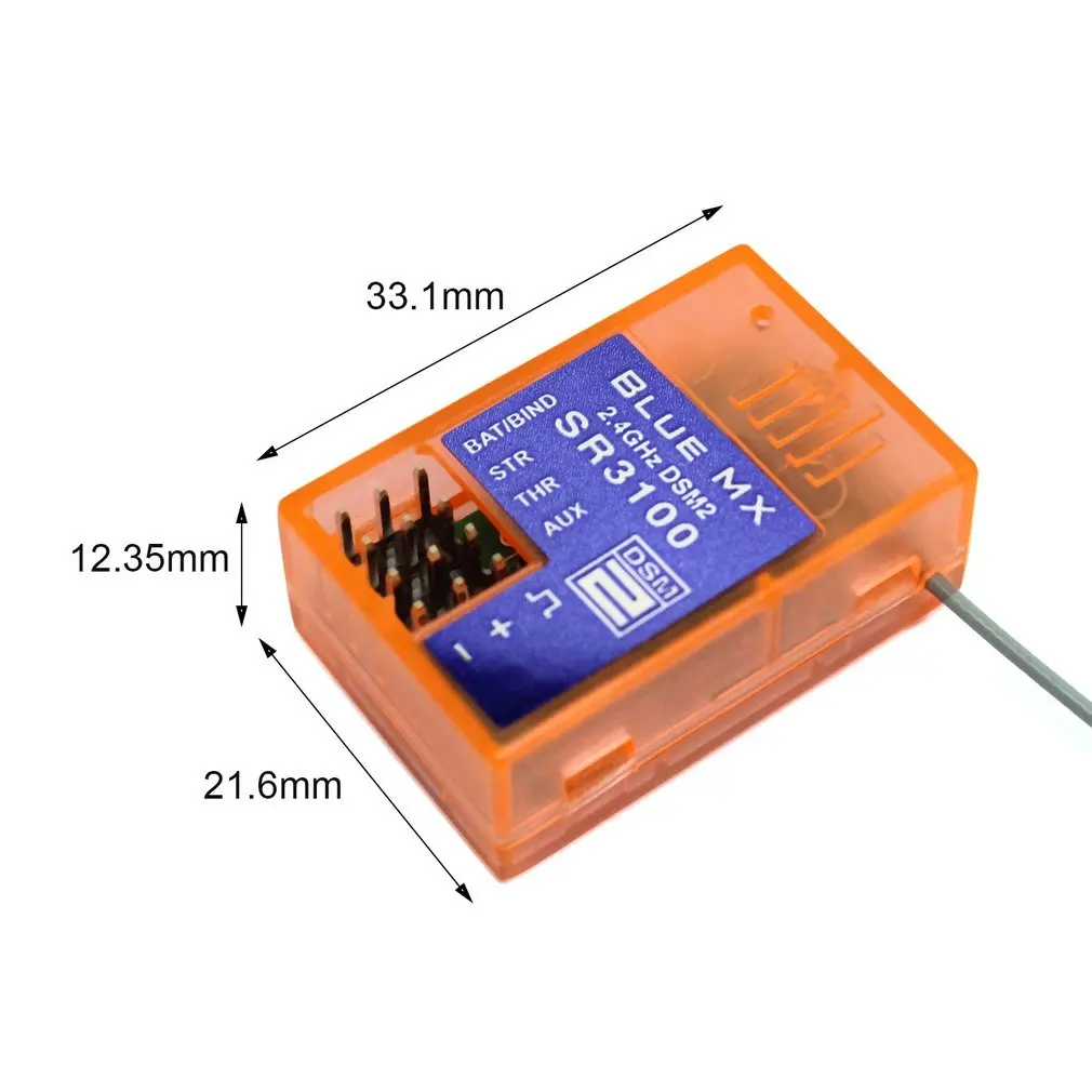 SR3100 3 Channel 3CH Receiver RX 1/18 scale chassis RC CAR SPM With DSM2 Technology 2.4G High Speed Transmission Receiver
SR3100 3 Channel 3CH Receiver RX 1/18 scale chassis RC CAR SPM With DSM2 Technology 2.4G High Speed Transmission Receiver