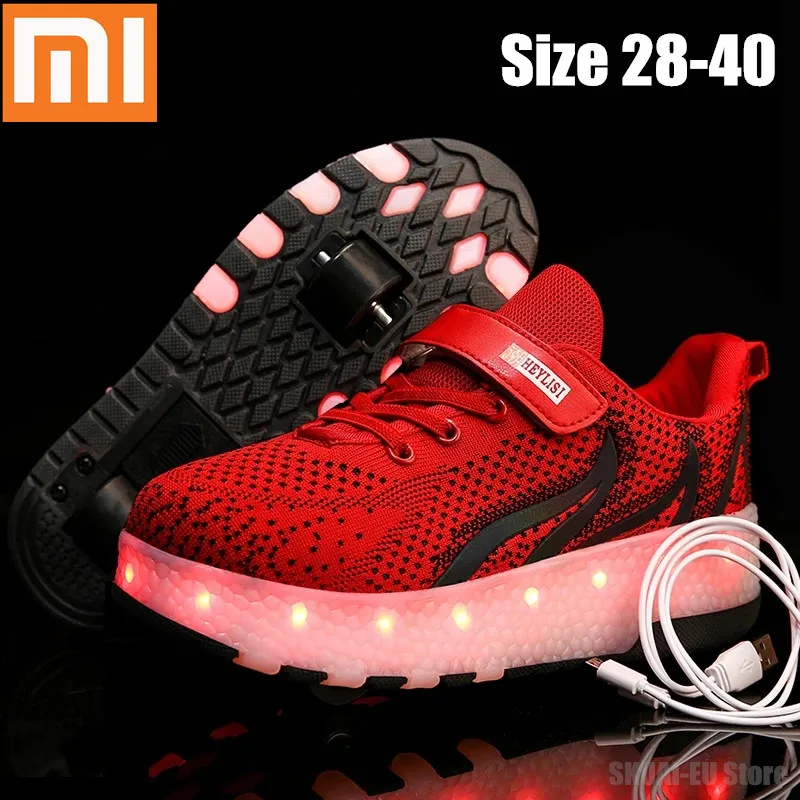 Xiaomi Kids Roller Skate Shoes With Lights Boys Girls Luminous LED Wheels Sneakers For Children USB Charged Shoes On Wheels
Xiaomi Kids Roller Skate Shoes With Lights Boys Girls Luminous LED Wheels Sneakers For Children USB Charged Shoes On Wheels