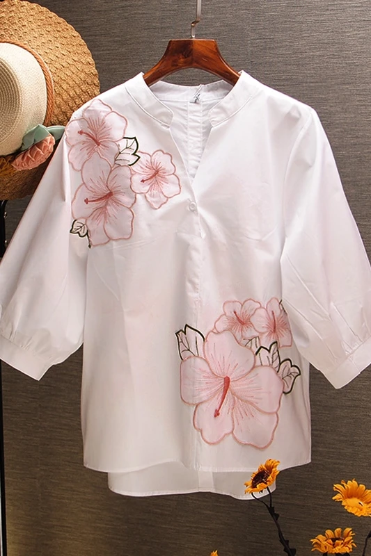 2020 New Spring and Autumn Korean Style Women's Shirts Wild Casual Ladies Blouses and Tops V-neck Chinese Style Women Clothing
2020 New Spring and Autumn Korean Style Women's Shirts Wild Casual Ladies Blouses and Tops V-neck Chinese Style Women Clothing