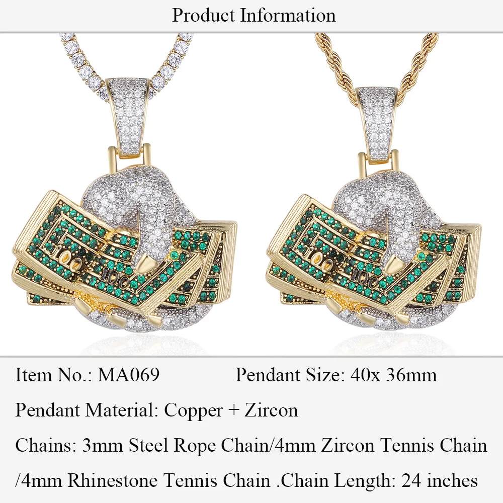 100% Micro Zircon Hip Hop Holding Dollar Hands Pendant Necklace For Men Jewelry Wholesale Gift CZ Rapper Jewelry Factory Prices
100% Micro Zircon Hip Hop Holding Dollar Hands Pendant Necklace For Men Jewelry Wholesale Gift CZ Rapper Jewelry Factory Prices