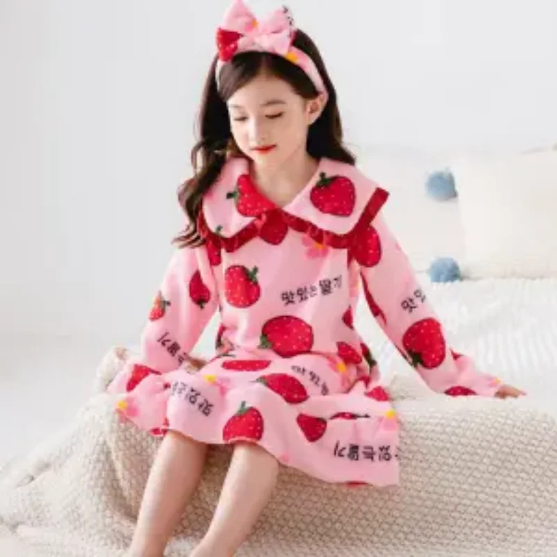 Baby Girl Fall Winter New Night Skirt Flannel Big Children Kids Xmas Lace Princess Home Clothes Coral Fleece Dress Pajamas Girls
Baby Girl Fall Winter New Night Skirt Flannel Big Children Kids Xmas Lace Princess Home Clothes Coral Fleece Dress Pajamas Girls