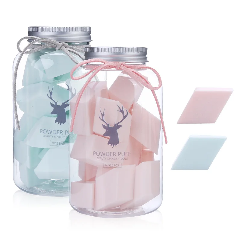 New Style Rhombus Puff Makeup Puff 18 Canned pao shui da Puff Wet And Dry Dual Purpose CXT028 
New Style Rhombus Puff Makeup Puff 18 Canned pao shui da Puff Wet And Dry Dual Purpose CXT028