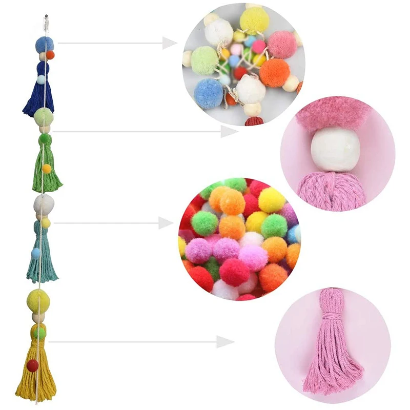 Rainbow Pom Pom Tassel Garland Macrame Colorful Boho Banner for Party Classroom Llama Decor Nursery Kids Teens Room
Rainbow Pom Pom Tassel Garland Macrame Colorful Boho Banner for Party Classroom Llama Decor Nursery Kids Teens Room