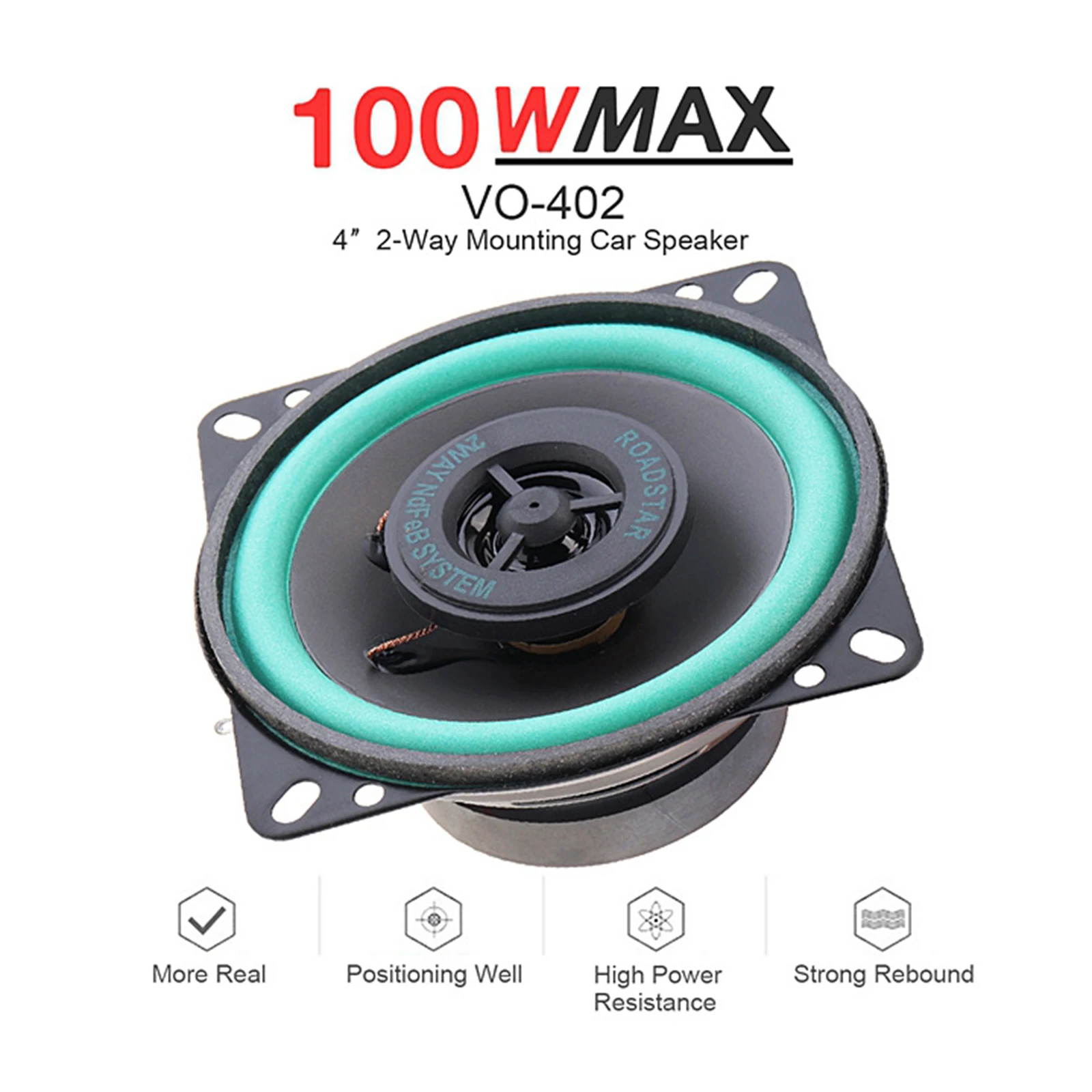 

1Pc 4" 6.5" Audio Systems Car Speakers 2 Way with Polypropylene Cone Full Range Frequency Music Stereo Loudspeaker Replace